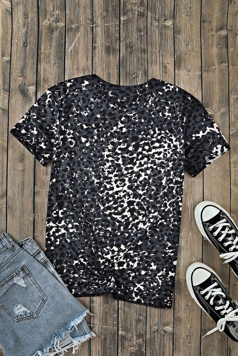 LET ME TELL YOU ABOUT MY JESUS Graphic Leopard Tee